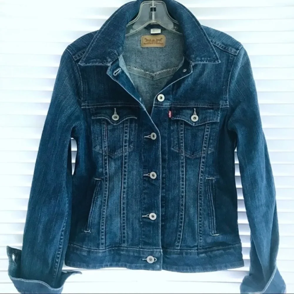 Vintage Levis Denim Jacket Women's Small Blue Ombre - Picture 11 of 13